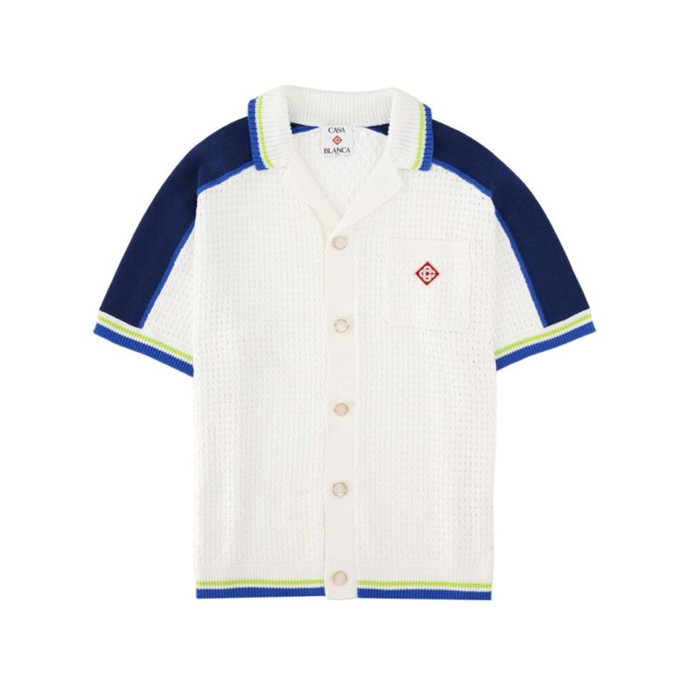 Casablanca Men Camicia In Crochet Con Logo